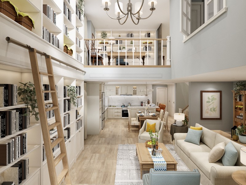 别墅装修设计美式田园风格客厅 别墅装修设计美式田园风格客厅